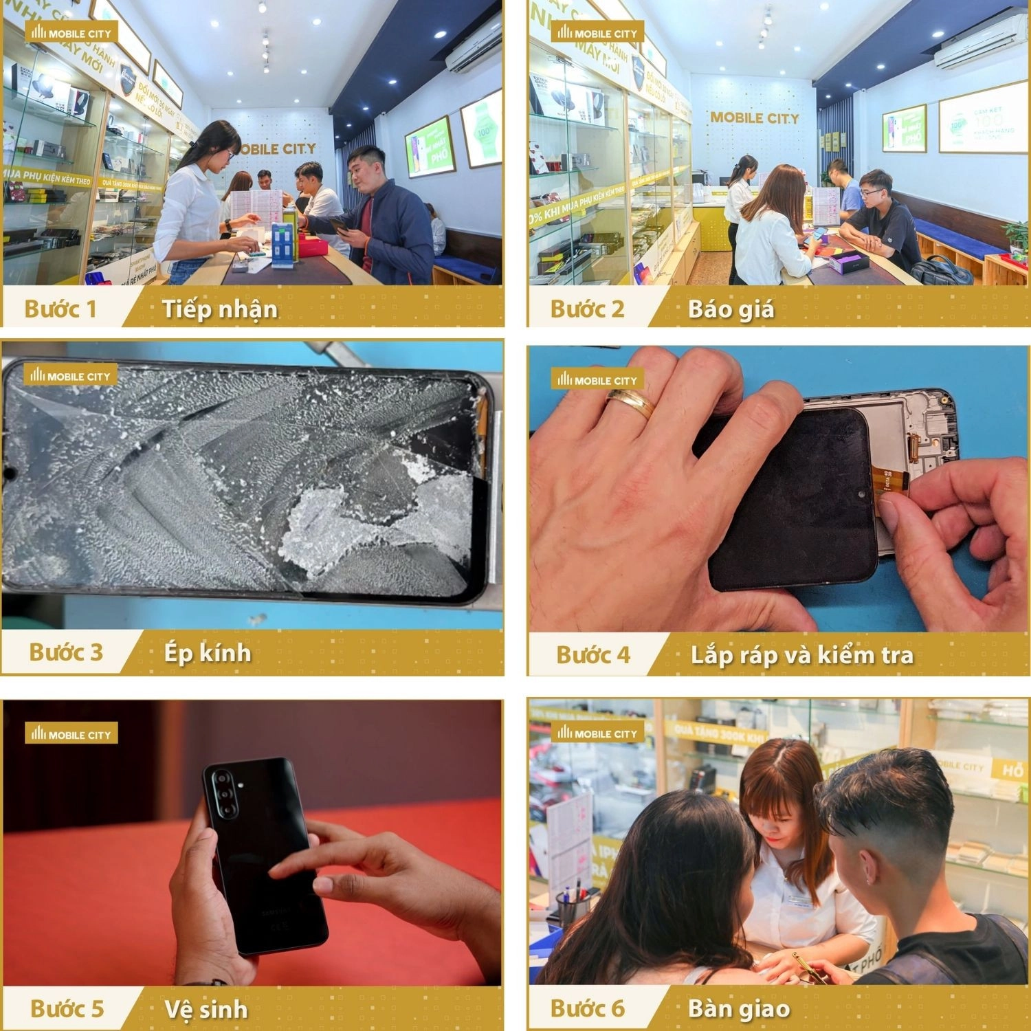 Ép kính Samsung Galaxy A26, Quy trình ép kính Samsung Galaxy A26 chuẩn xác nhất