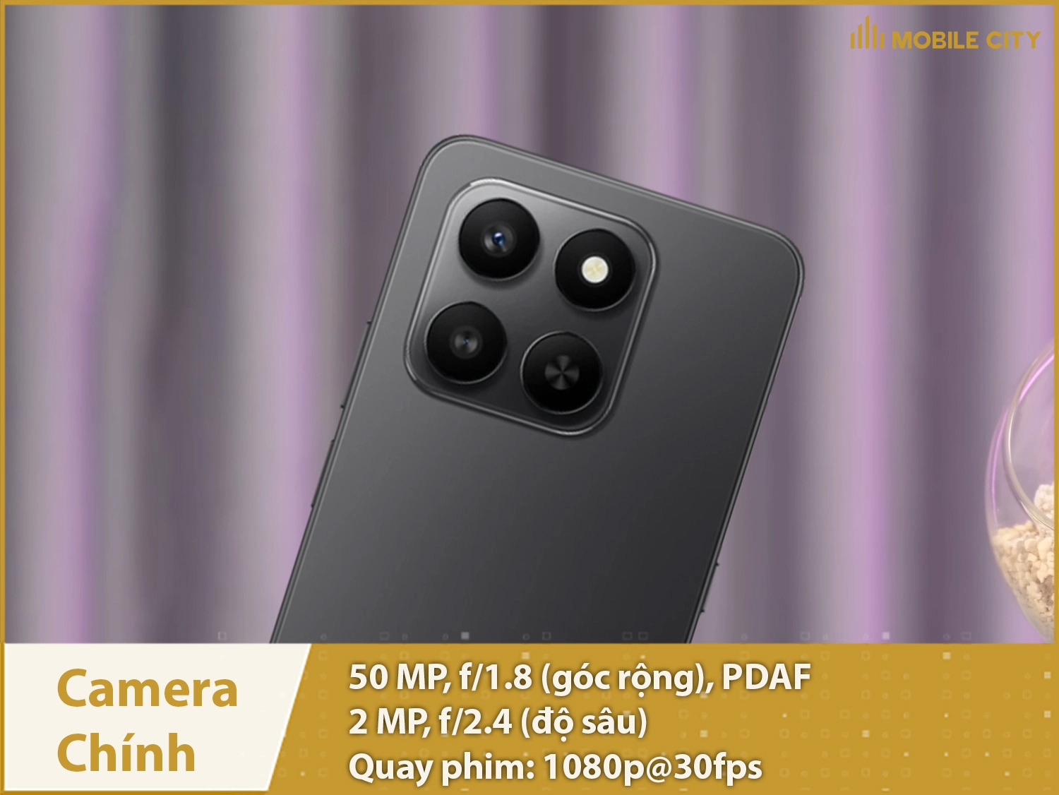 Camera kép 50MP & Quay phim 1080p