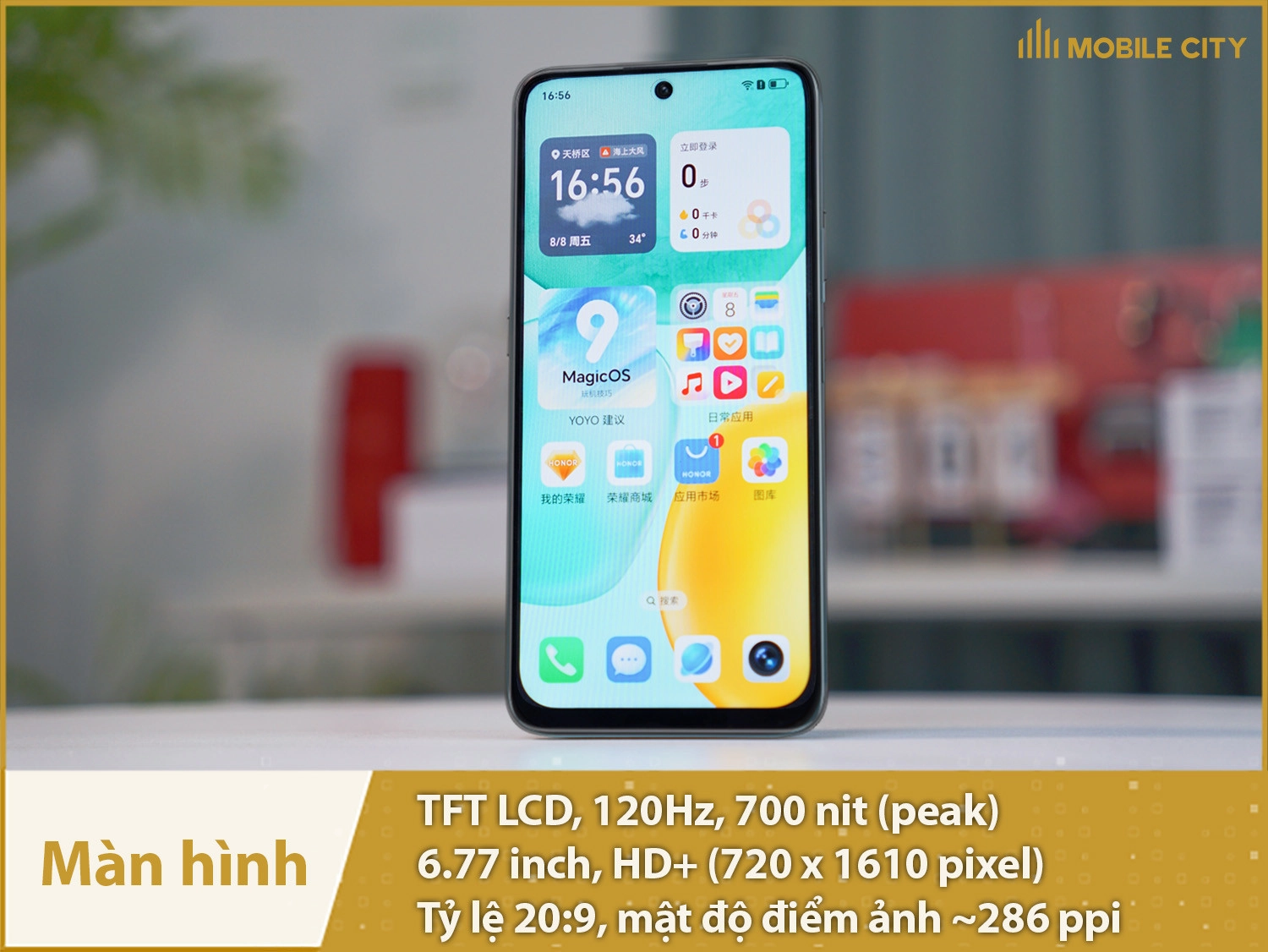 Màn hình LCD 120Hz, 6,77 inch HD+ và độ sáng 700nit