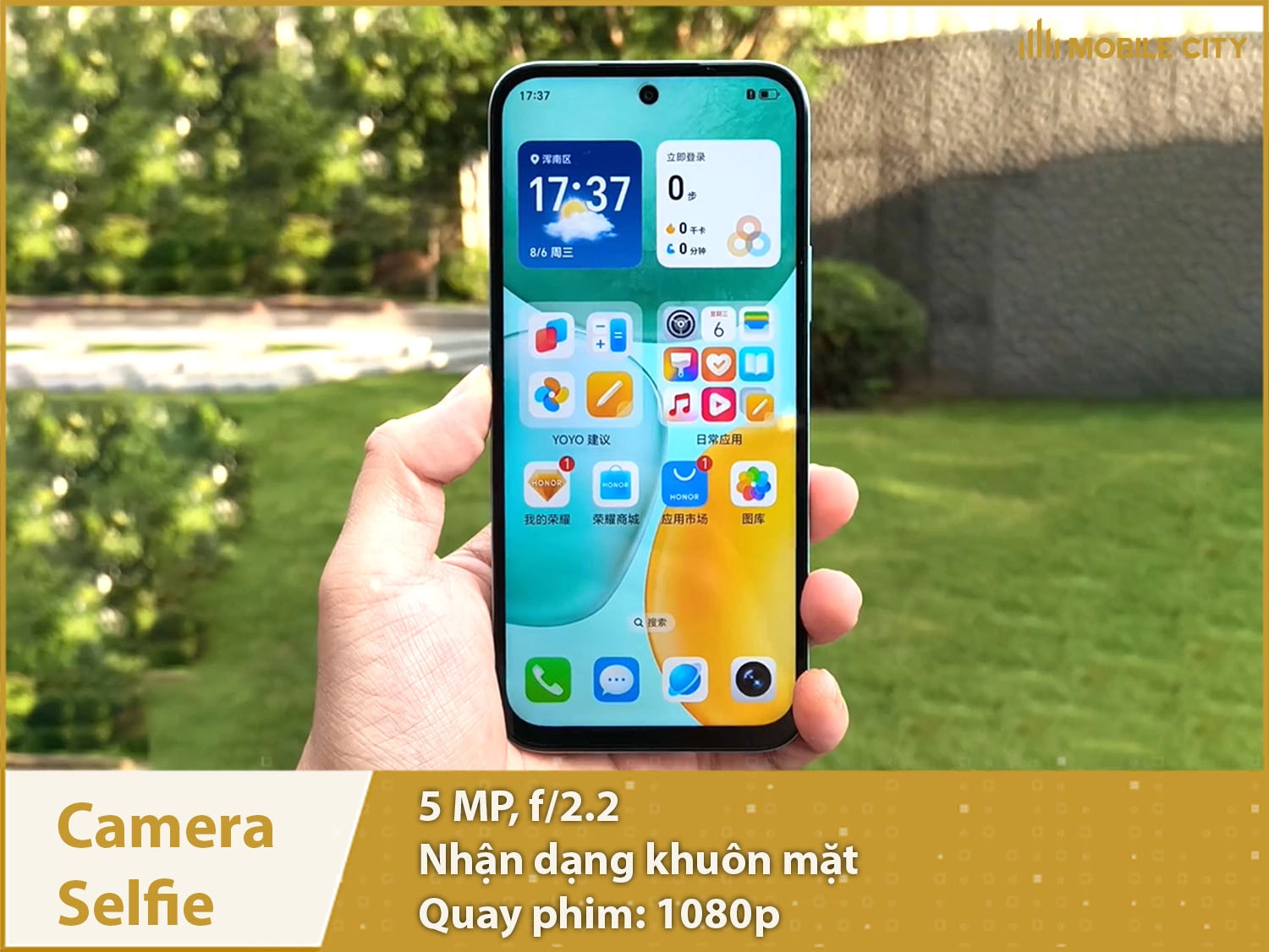Camera selfie 5MP & Quay video Full HD sắc nét