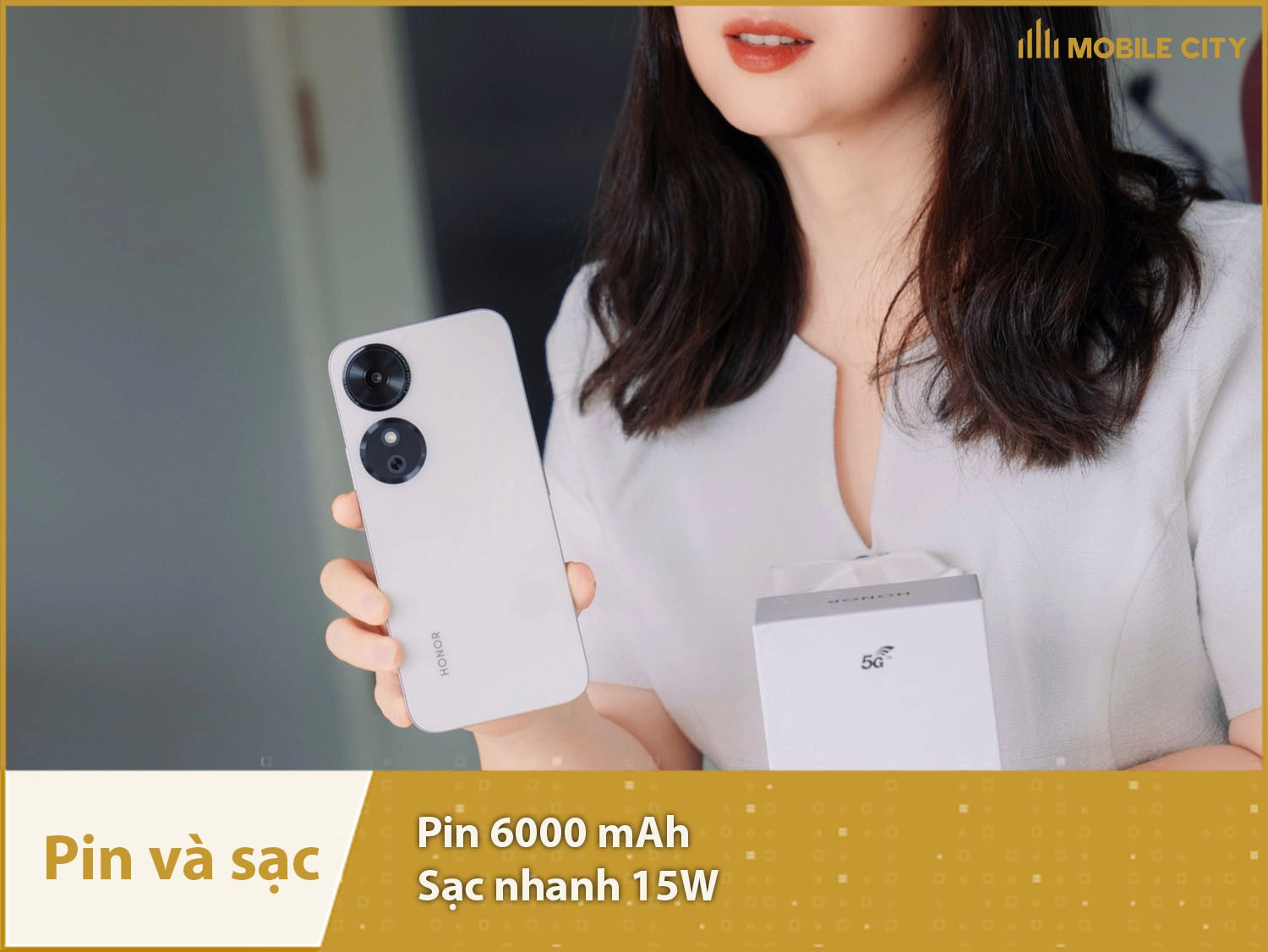 Thời lượng pin cực trâu với 6000mAh & Sạc nhanh 15W