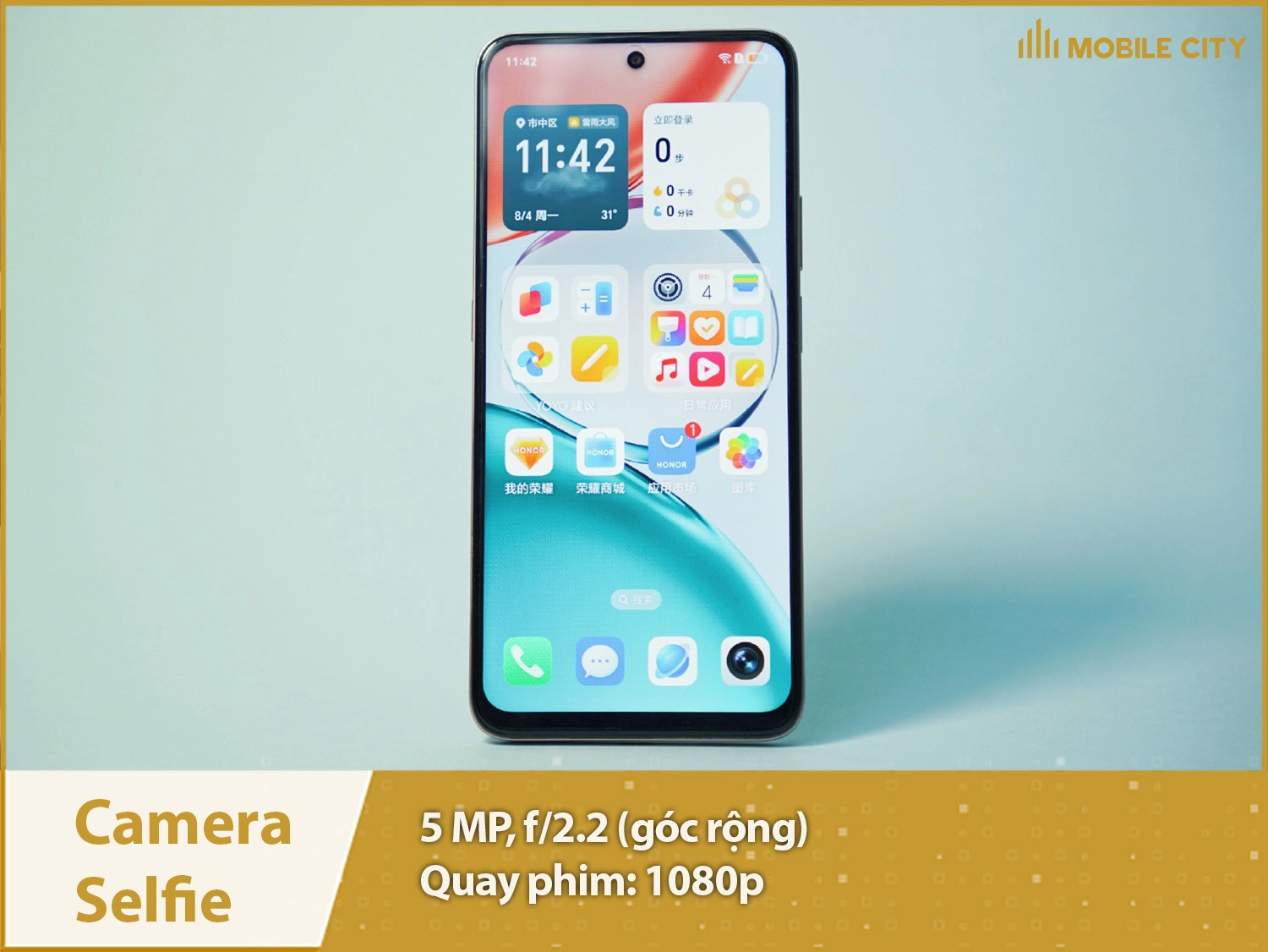 Camera Selfie 5MP & Quay phim 1080p sắc nét