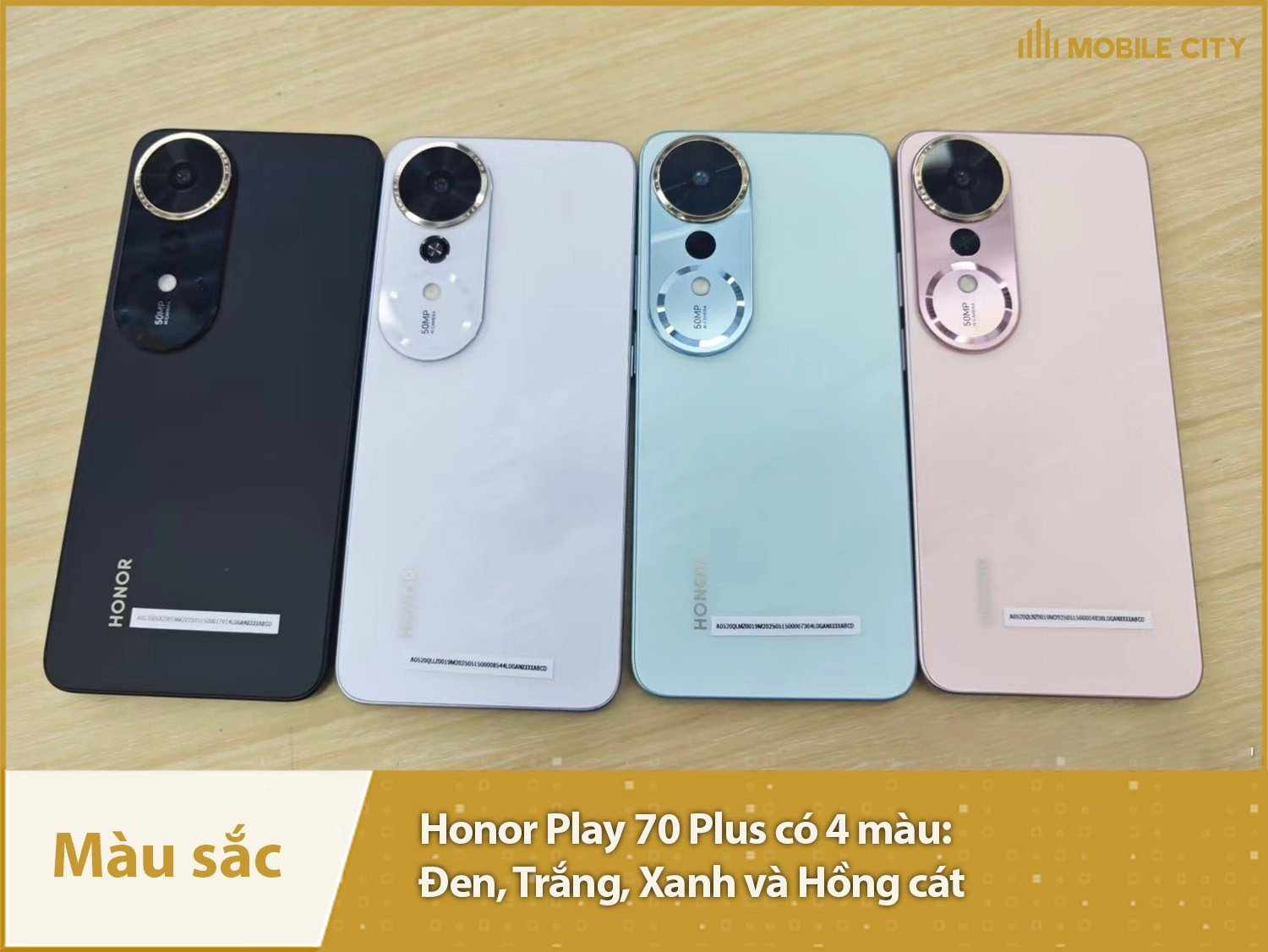 Honor Play 70 Plus cung cấp 4 màu sắc