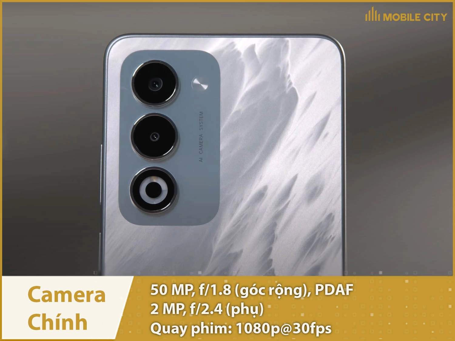 Camera chính 50MP: quay phim 1080p