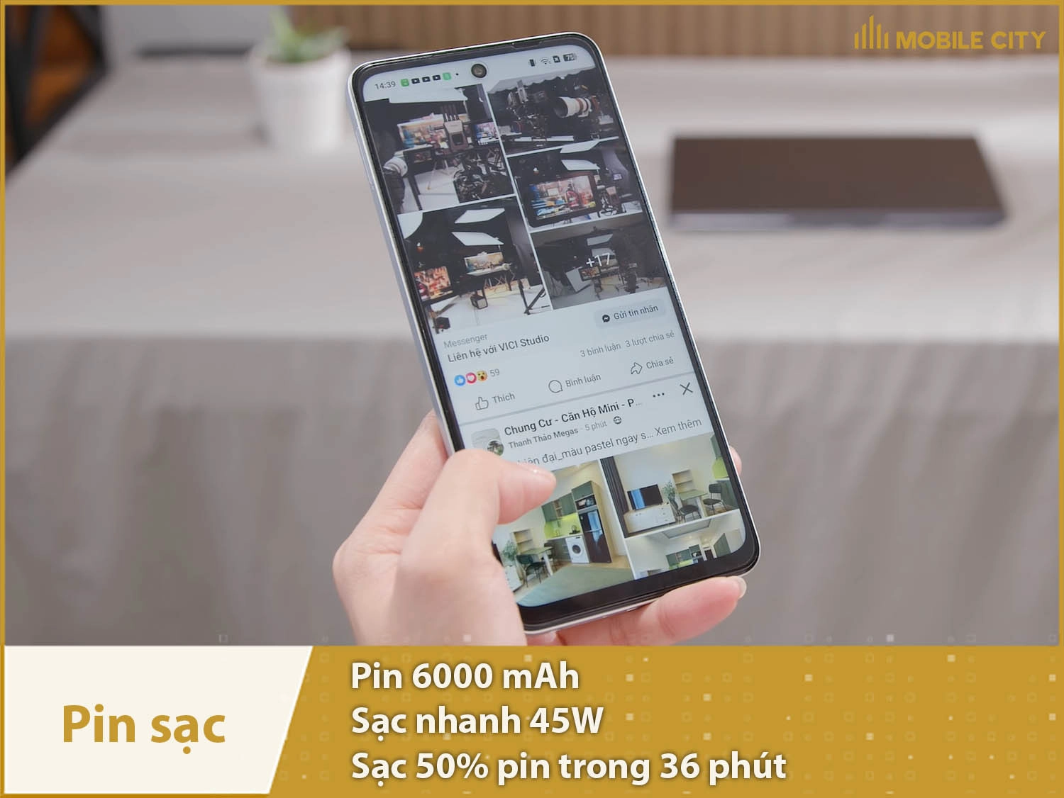 Pin khủng 6000mAh & Sạc nhanh 45W