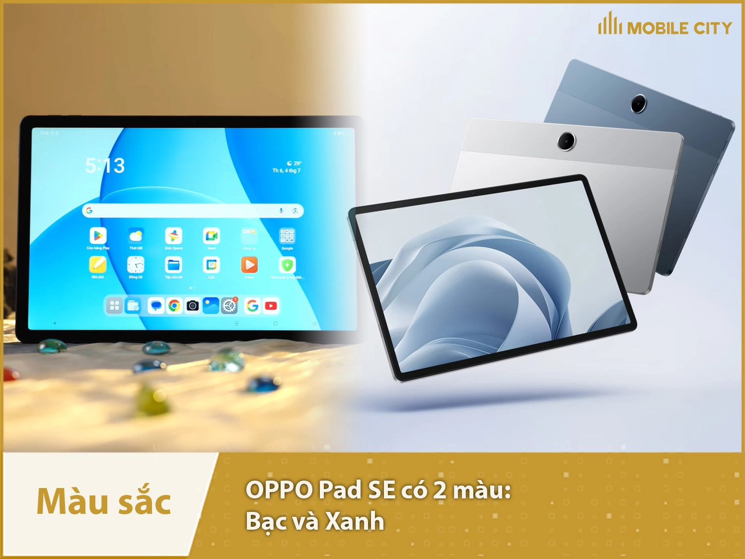 OPPO Pad SE có 2 màu sắc lựa chọn