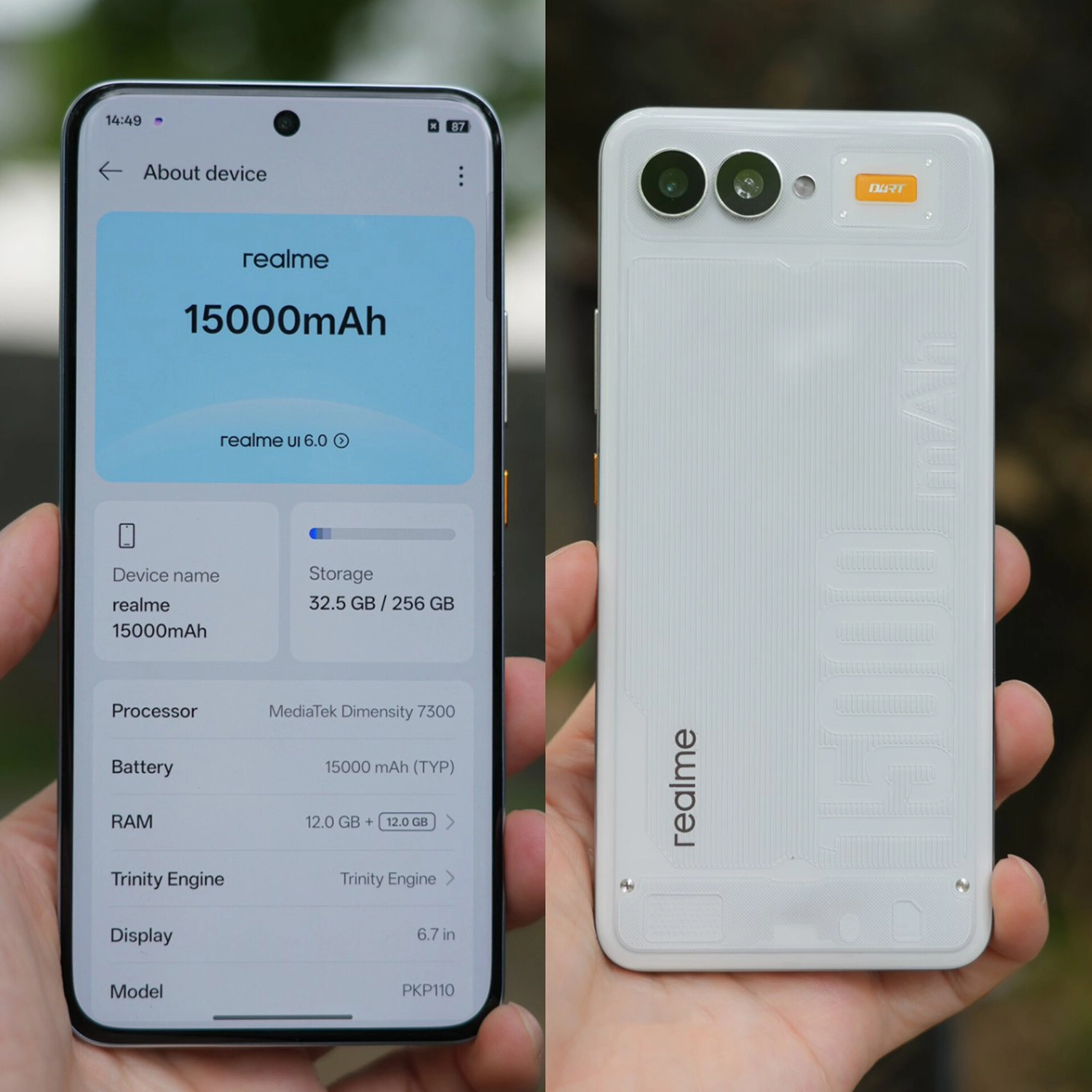 Cấu hình của Realme 15000mAh
