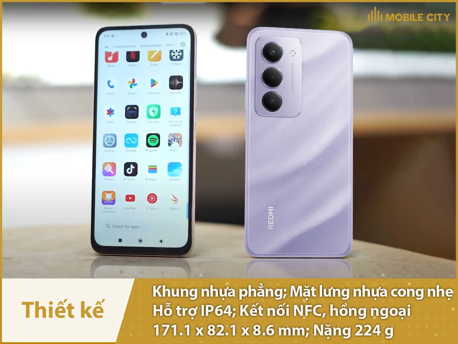 Thiết kế thanh thoát có IP64
