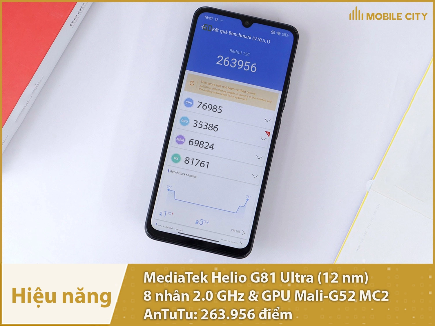 REDMI 15C có hiệu năng khá mượt mà, ổn định với chip Helio G81 Ultra