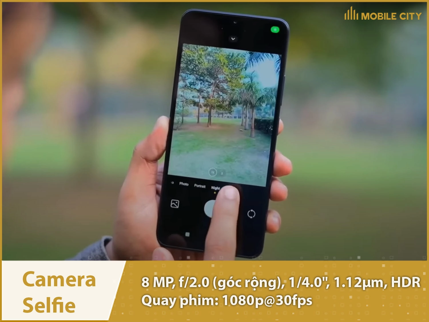 Camera selfie 8MP sắc nét