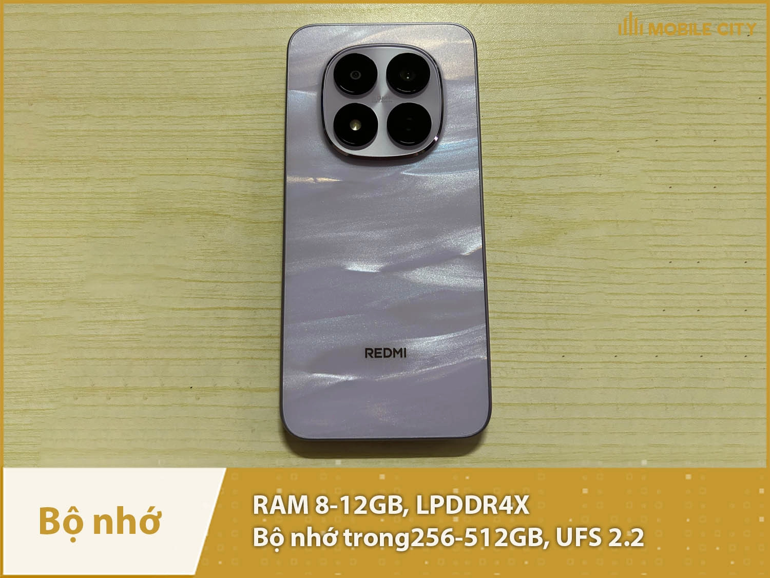 REDMI Note 15 Pro có RAM 8-12GB & Bộ nhớ trong 256-512GB