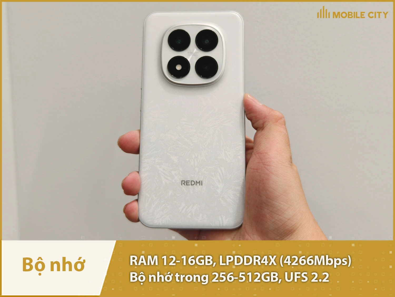 REDMI Note 15 Pro Plus có RAM 12-16GB & Bộ nhớ trong 256-512GB