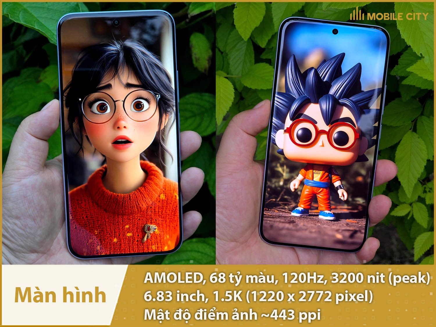 Màn hình 6,83 inch AMOLED 1.5K