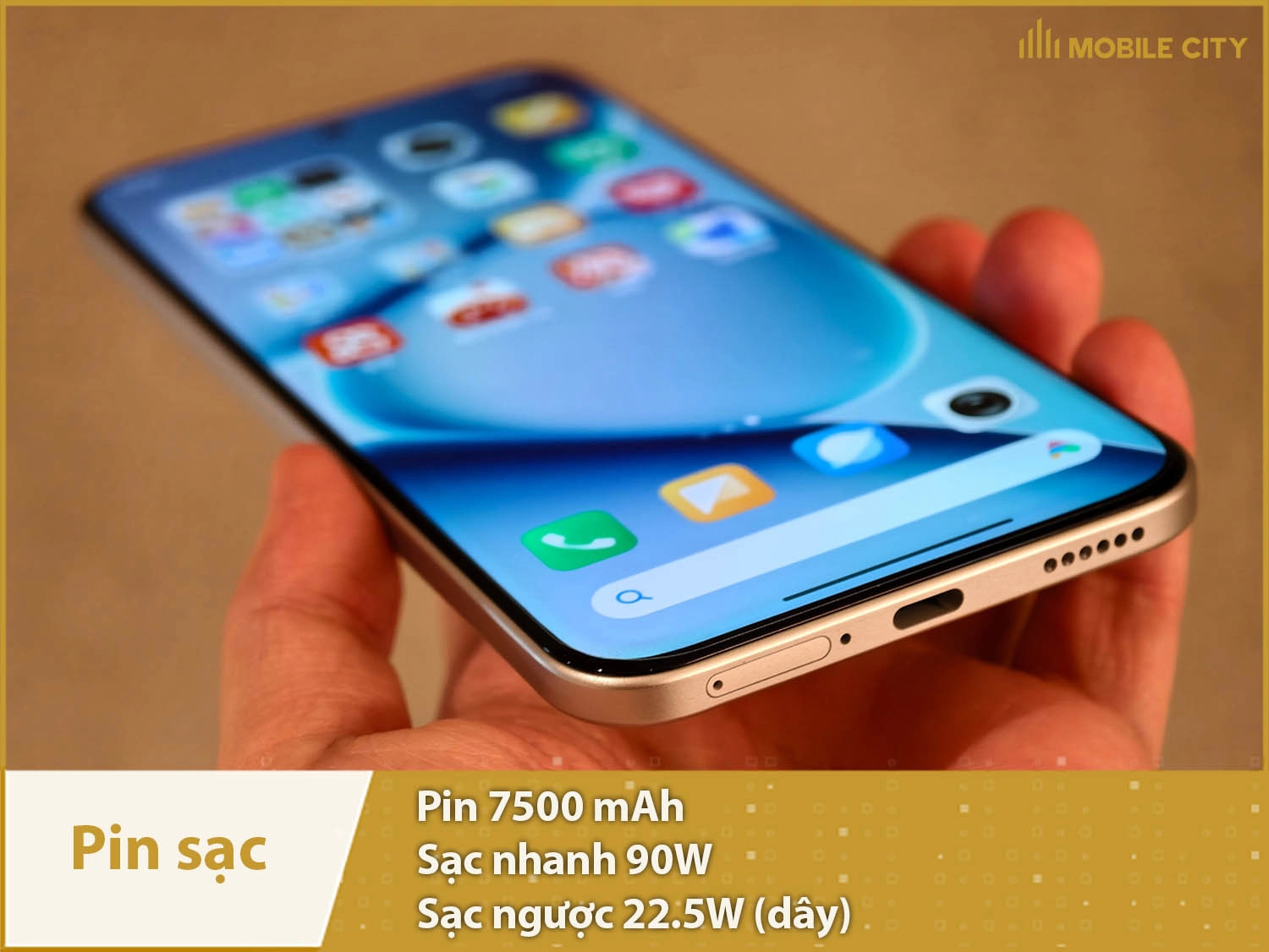 Pin khủng 7000mAh & Sạc nhanh 90W