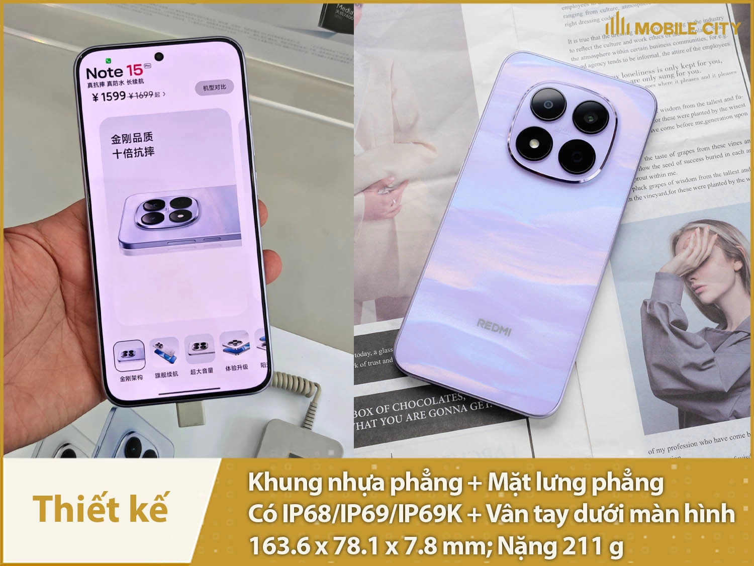 Thiết kế hiện đại, có IP68/IP69