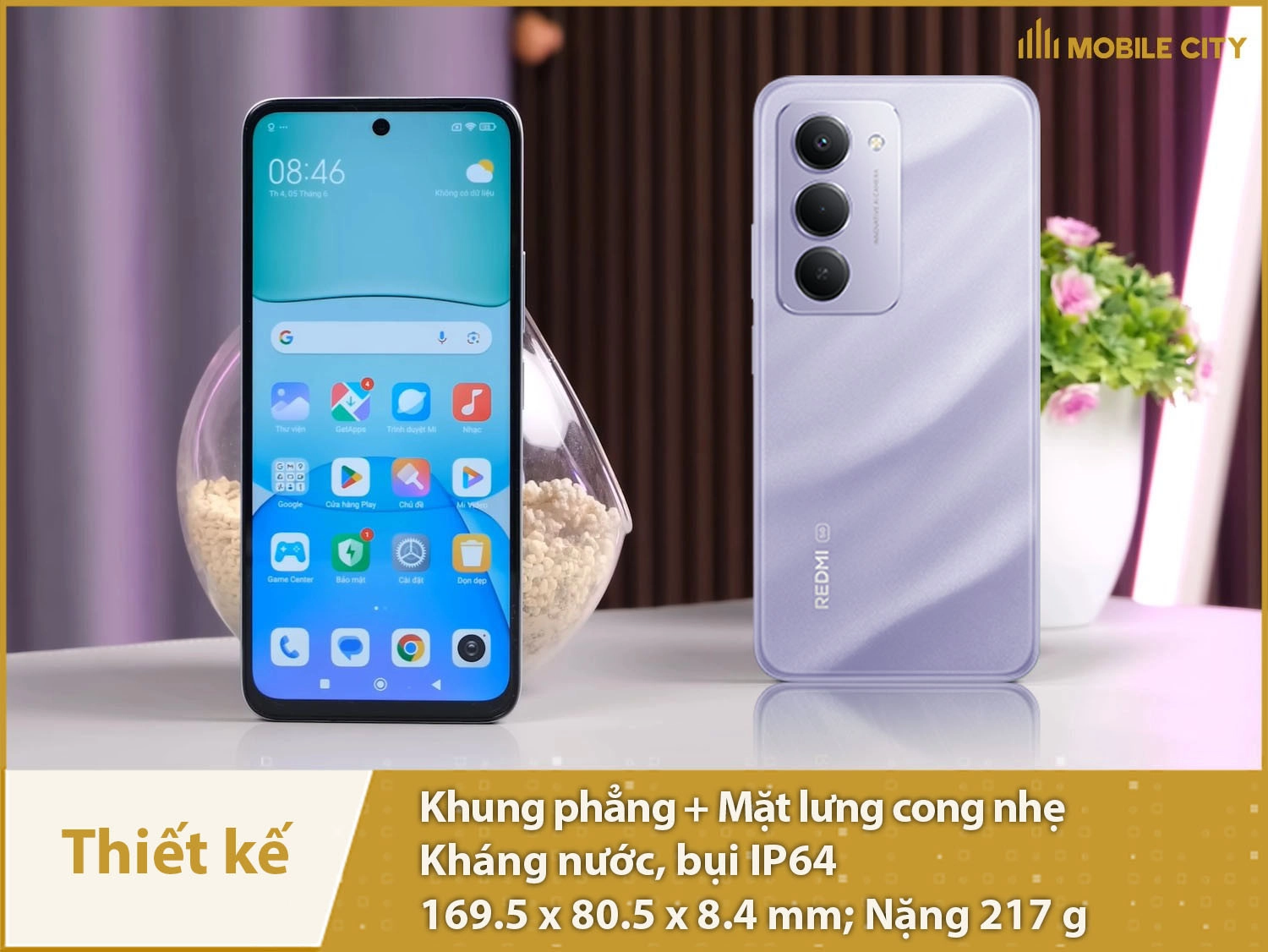 Thiết kế hiện đại, vuông vức có IP64