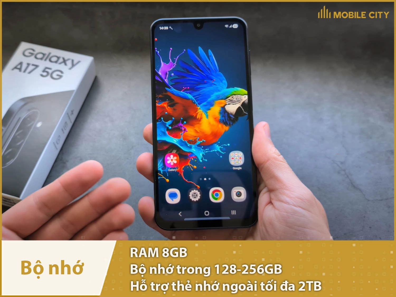 Galaxy A17 5G có RAM 8GB & Bộ nhớ trong 128-256GB