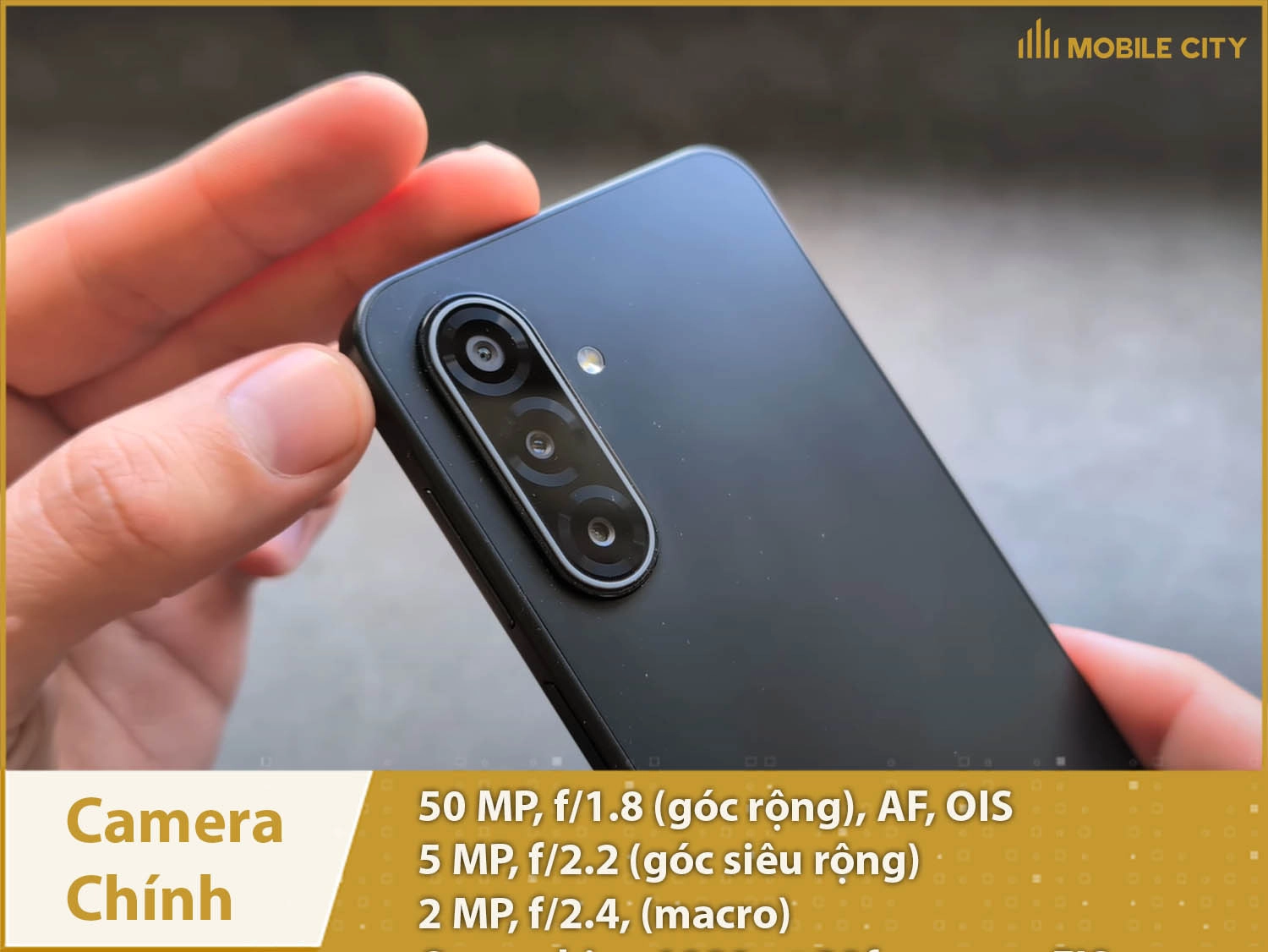 Camera 50MP, góc siêu rộng 5MP, macro 2MP