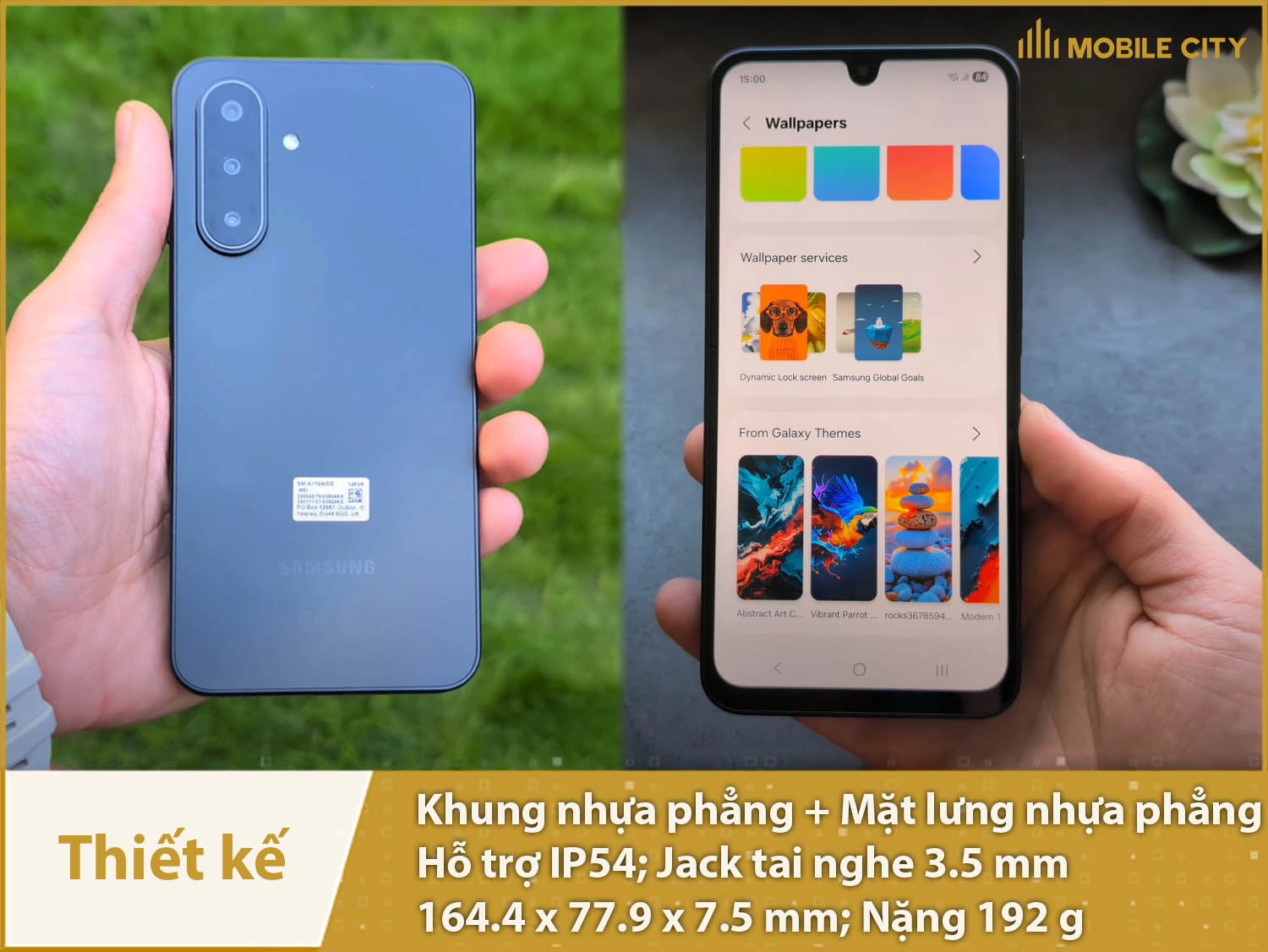 Thiết kế bền bỉ với 2 mặt kính, có IP54