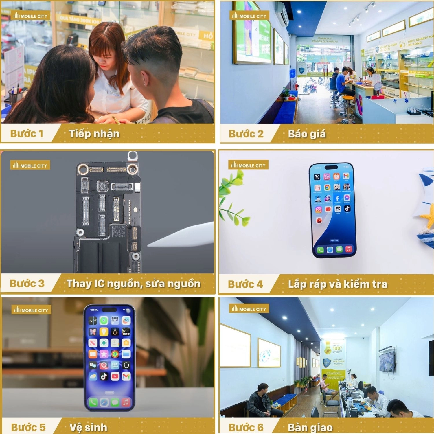 Sửa nguồn iPhone 17 Pro Max, quy trình