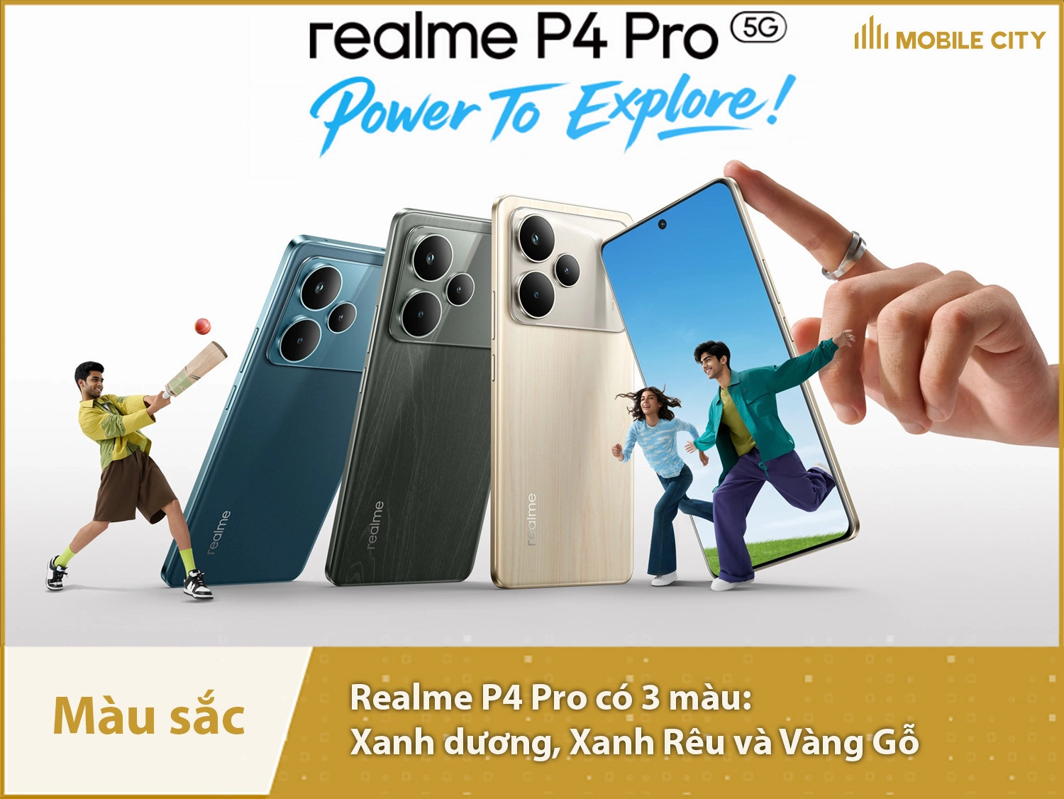 Realme P4 Pro có 3 màu sắc