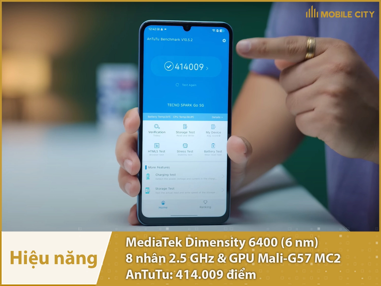 Hiệu năng mạnh mẽ, vượt trội 414.009 điểm AnTuTu