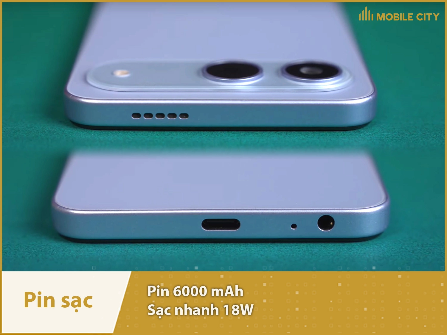 Thời lượng pin lâu dài với 6000mAh & Sạc nhanh 18W