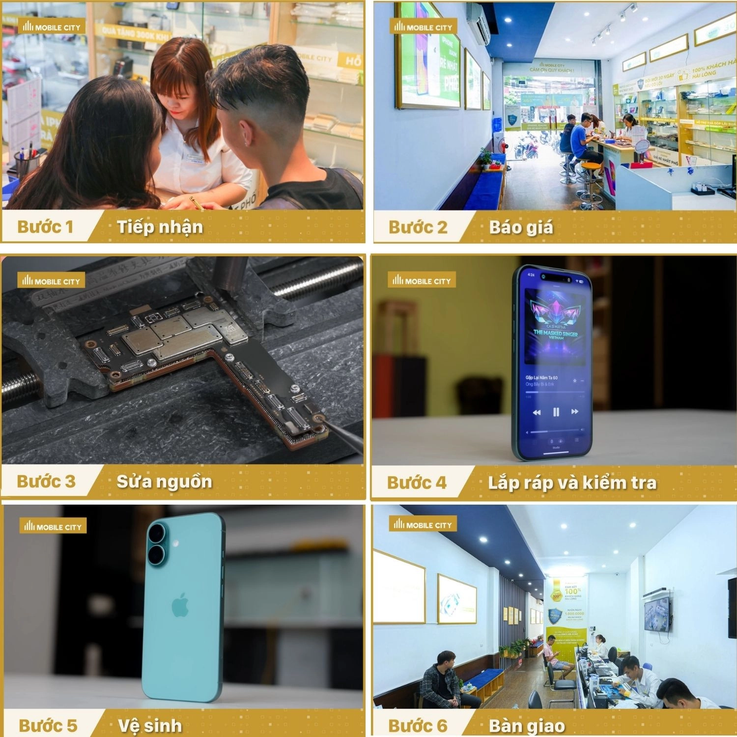 Sửa nguồn iPhone 17 Air, quy trình