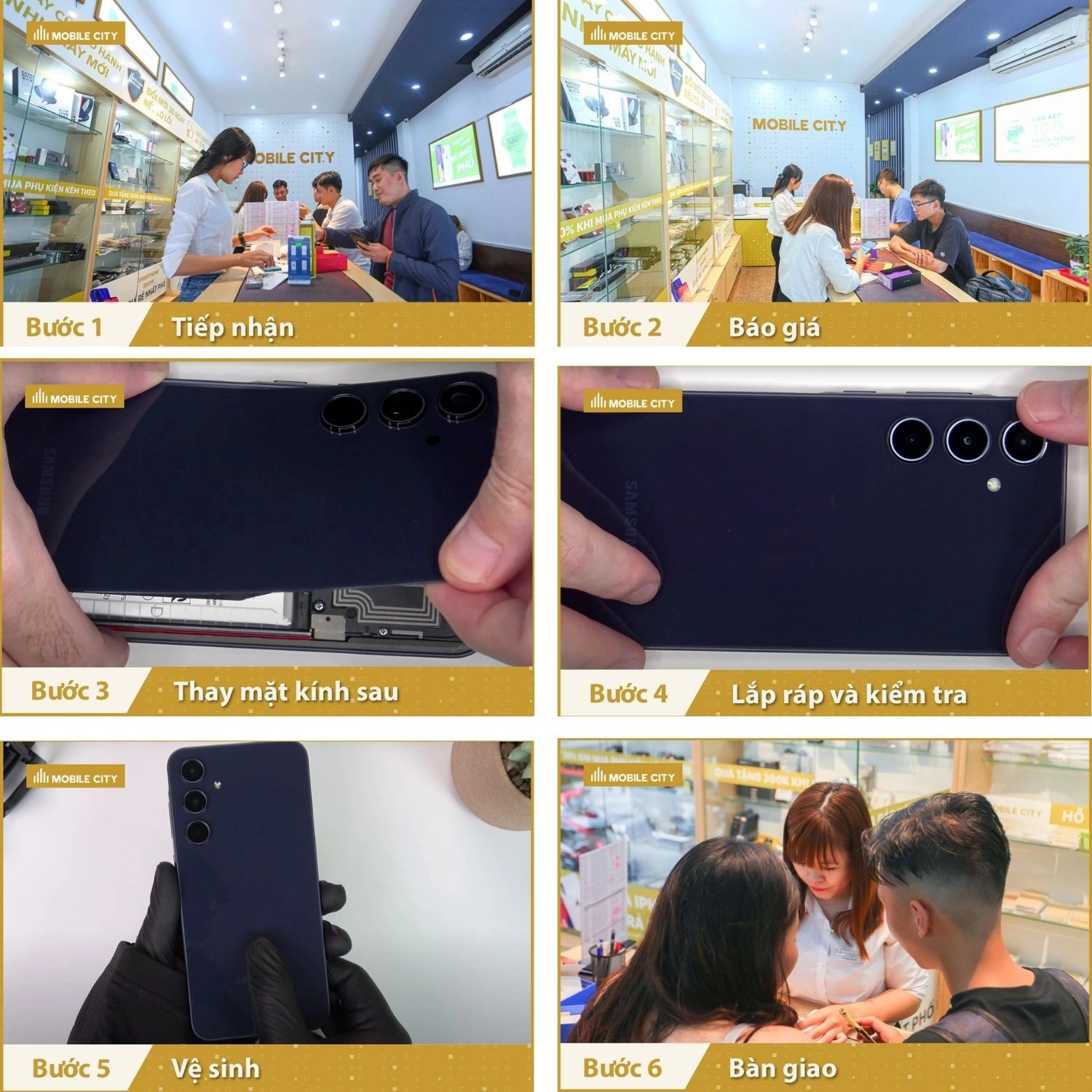 Thay mặt kính sau Samsung Galaxy A35, Quy trình thay mặt kính sau Samsung Galaxy A35 chuẩn xác nhất