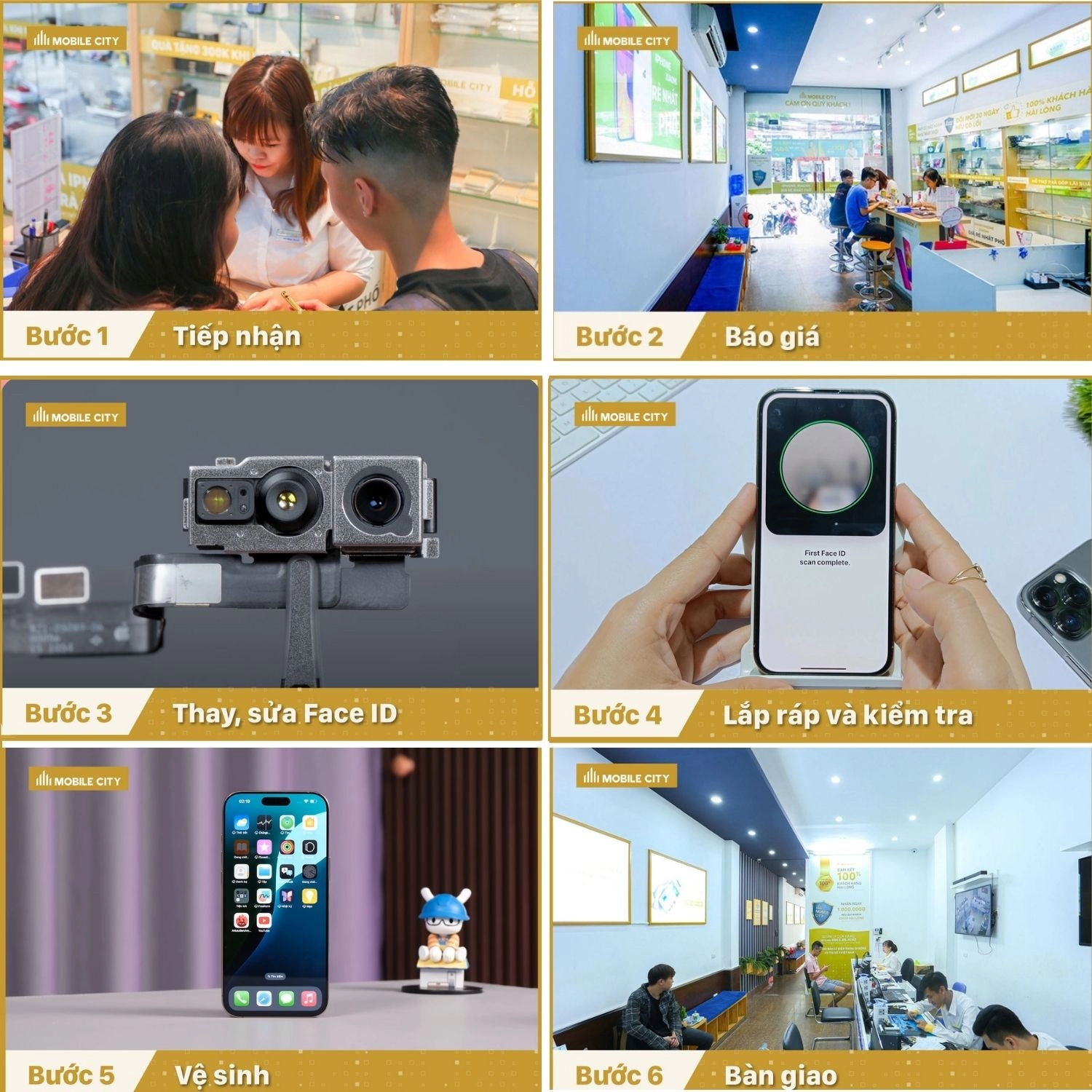 Sửa Face ID iPhone 17 Pro Max, quy trình