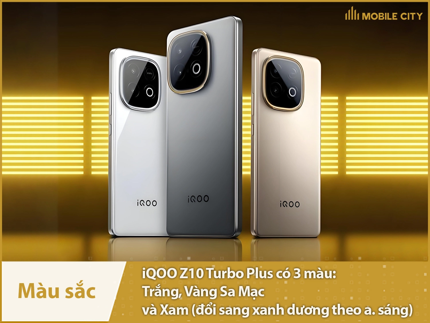 iQOO Z10 Turbo Plus cung cấp 3 màu sắc