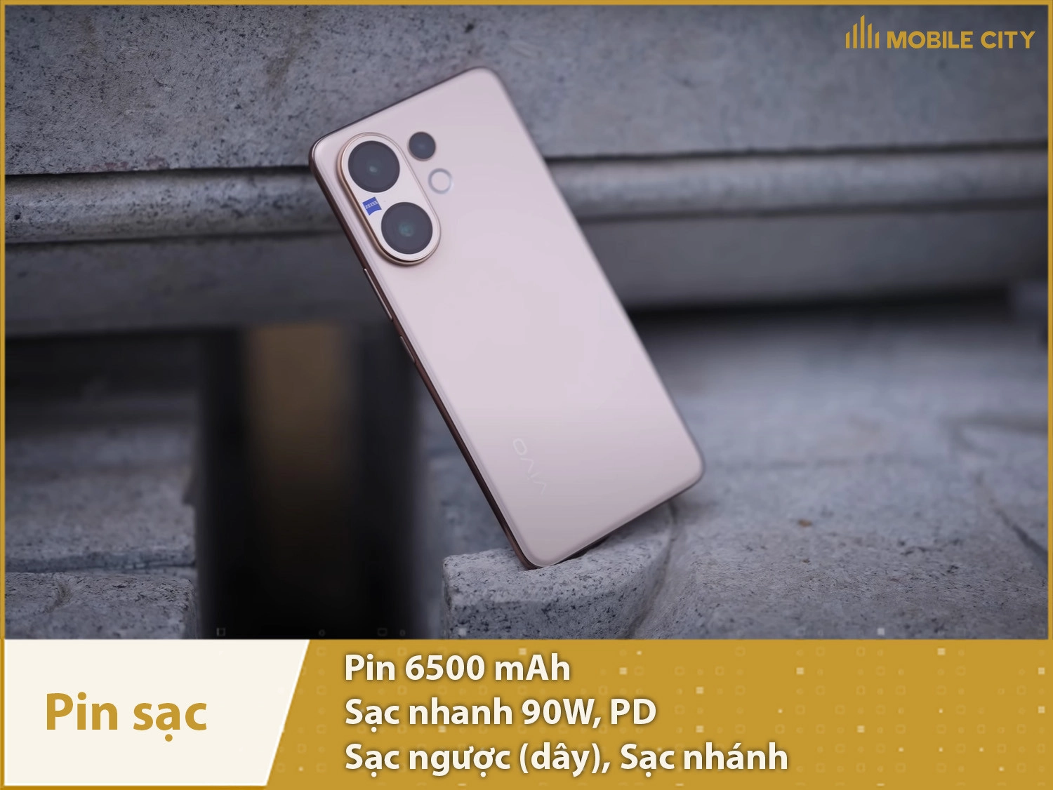 Pin 6500mAh cực lâu & Sạc 90W, có sạc nhánh