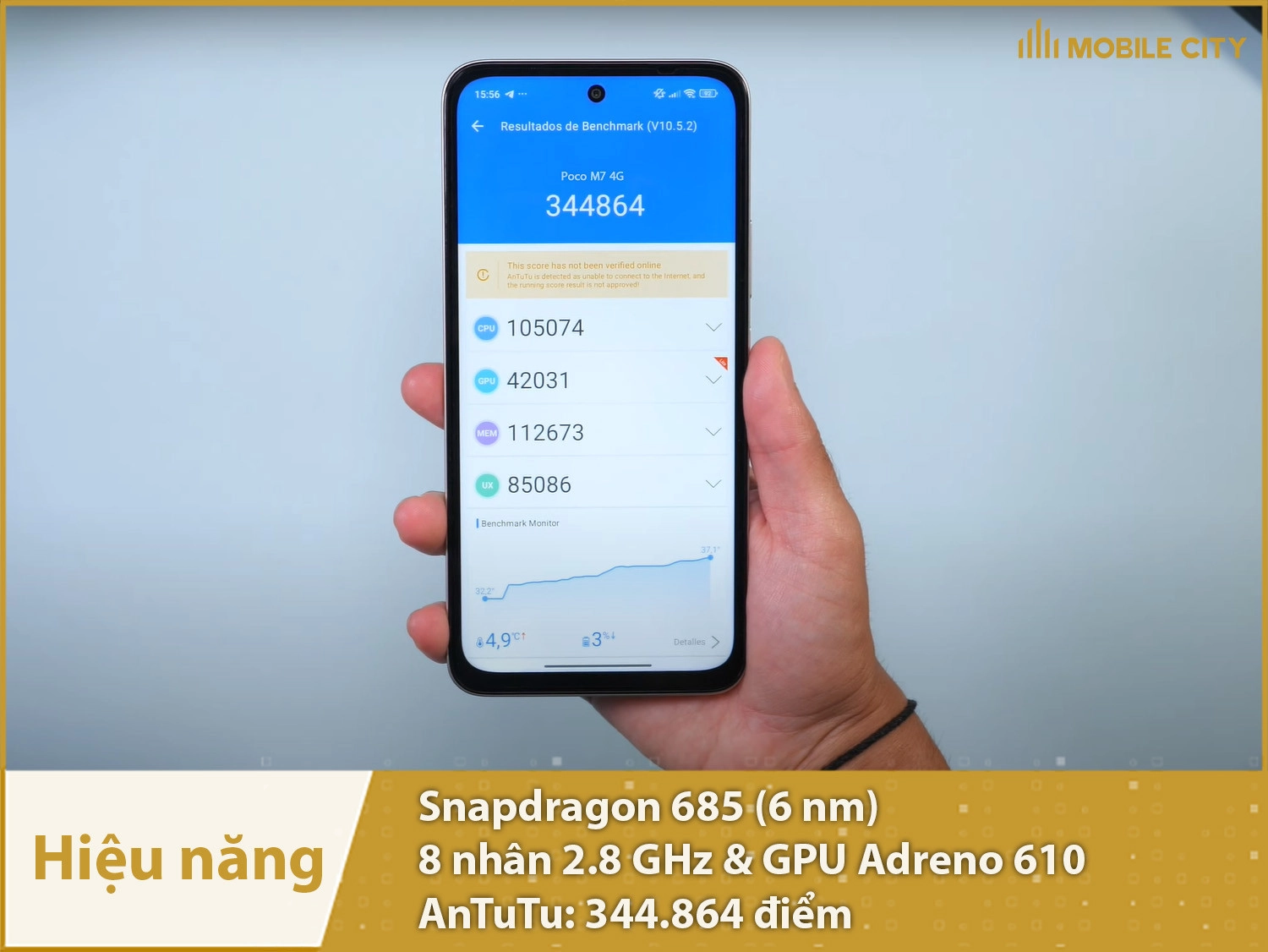 Hiệu năng mượt mà, ổn dịnh với 344.864 điểm AnTuTu