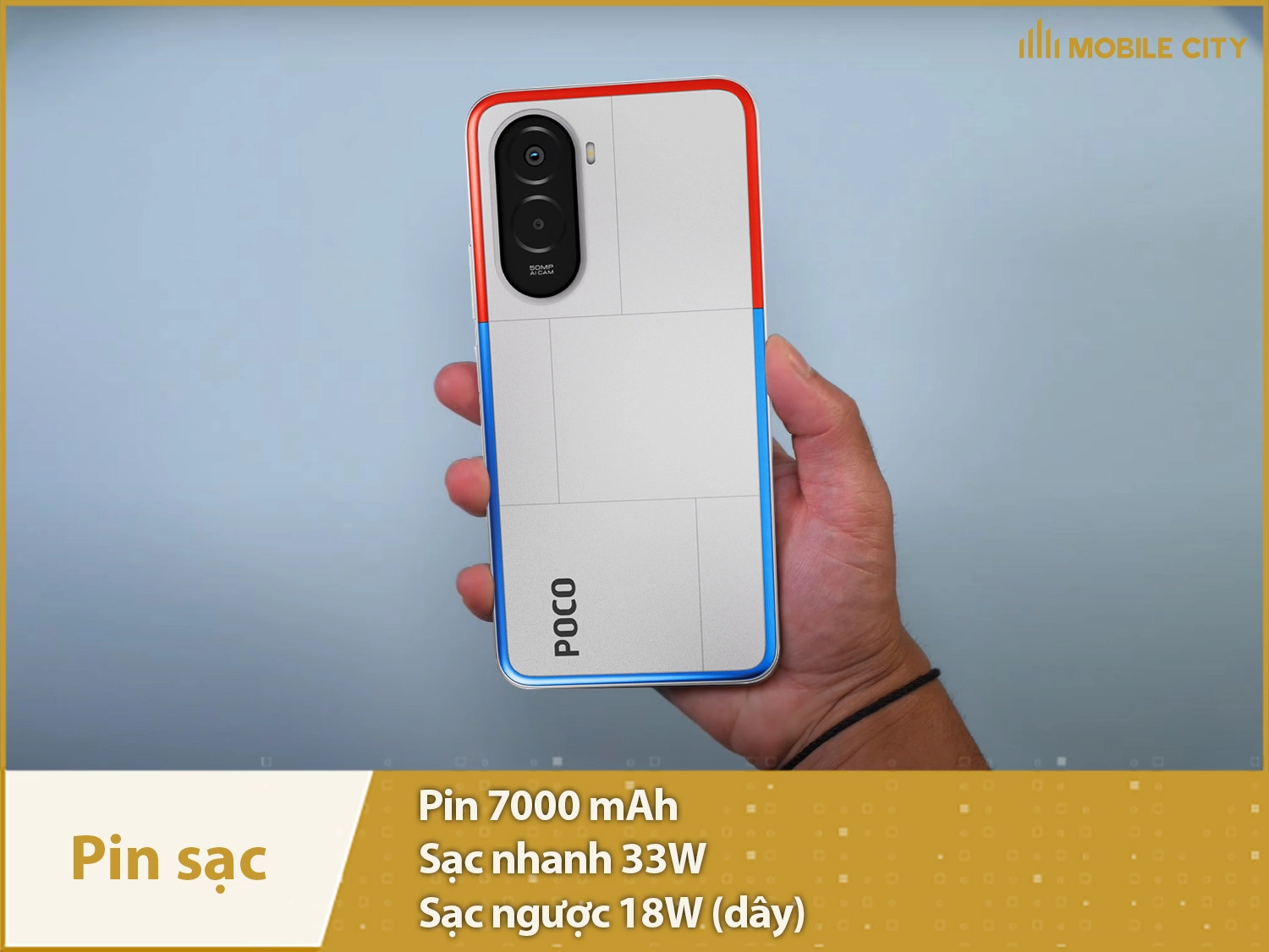 Pin khủng 7000mAh & Sạc nhanh 33W