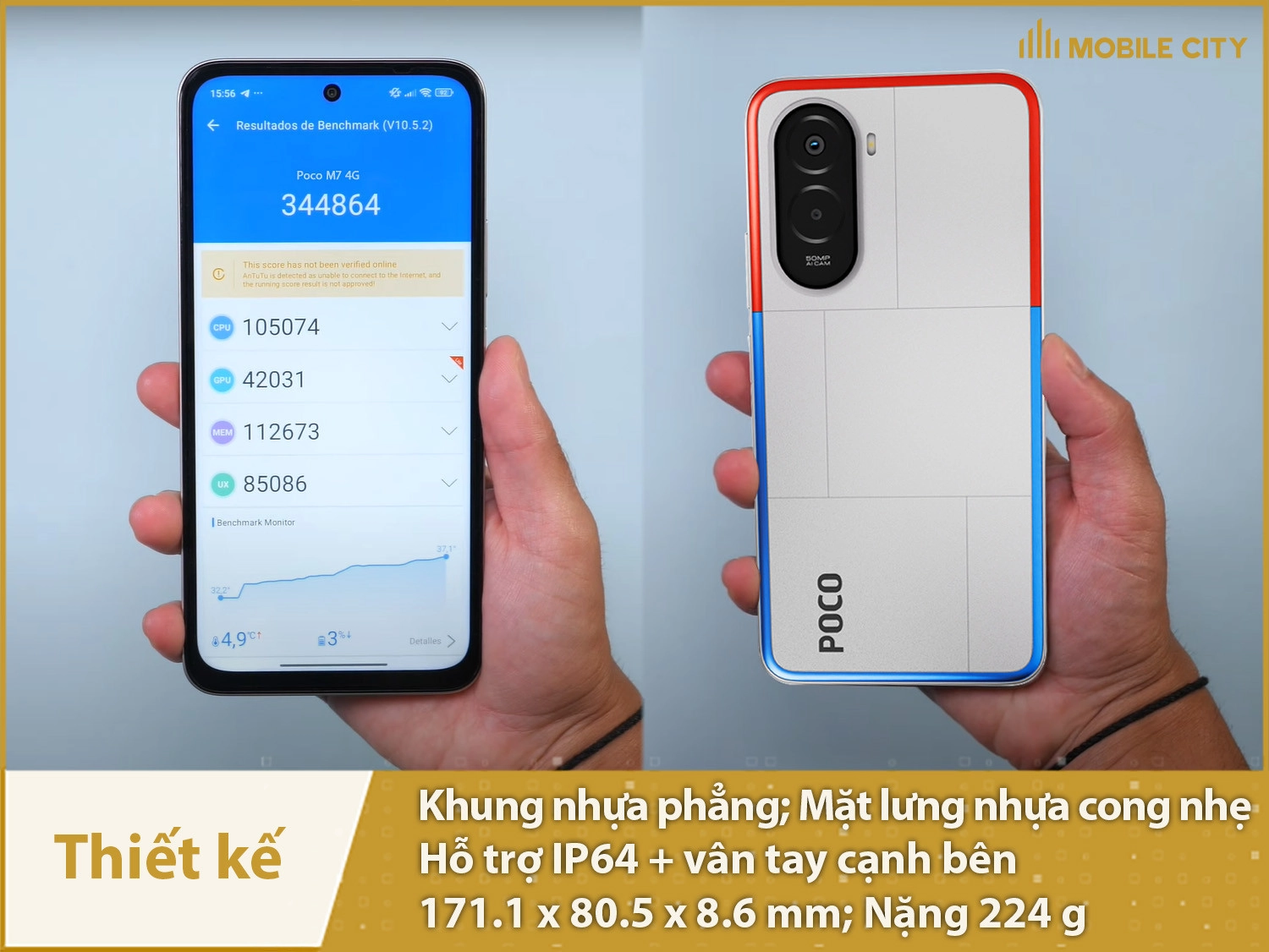 Thiết kế nổi bật, hoàn thiện tốt, hỗ trợ IP64