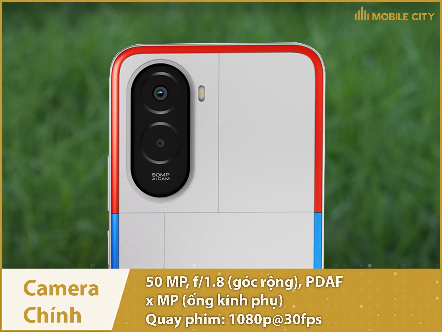 Camera 50MP & Quay phim 1080p sắc nét