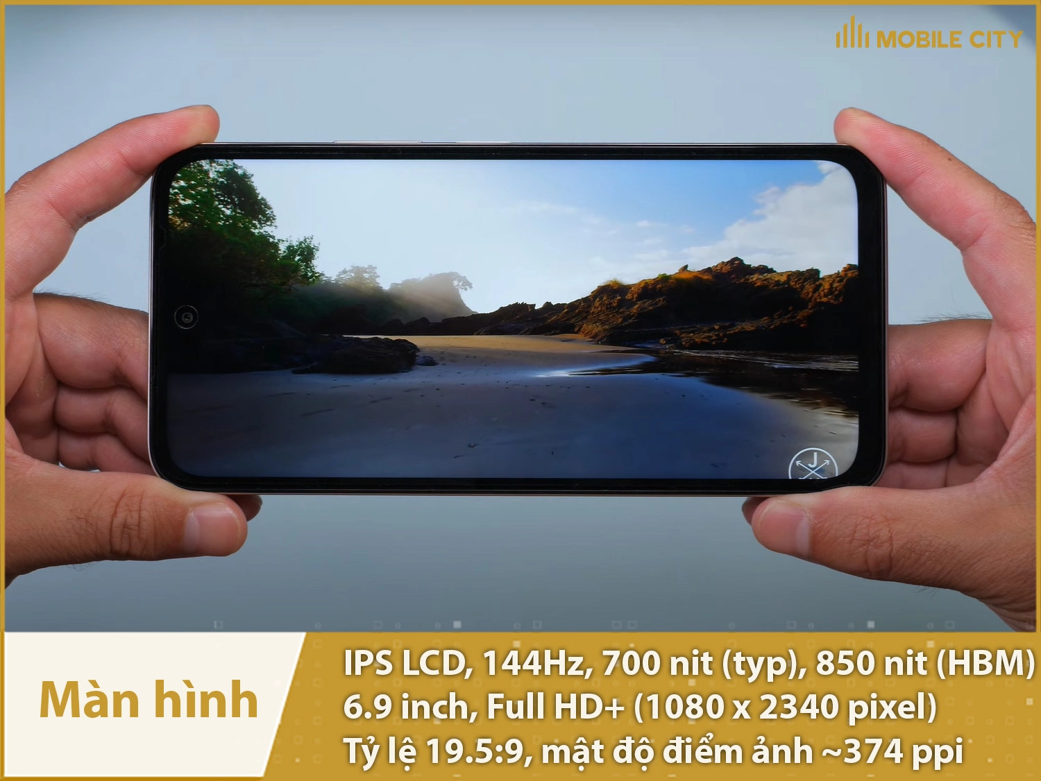 Màn hình IPS LCD 144Hz, Full HD+ sắc nét ấn tượng