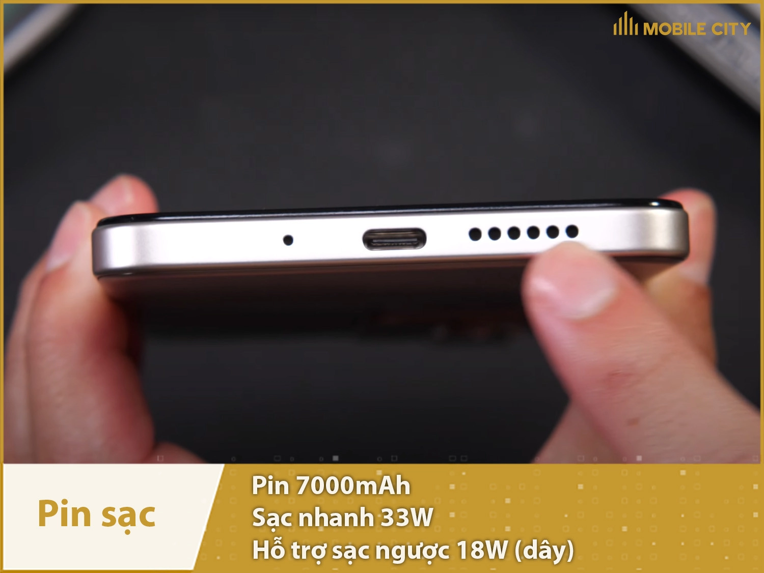 Pin khủng 7000mAh & Sạc nhanh 33W