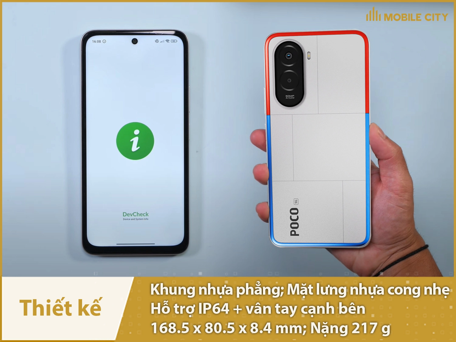 Thiết kế tinh tế có IP64