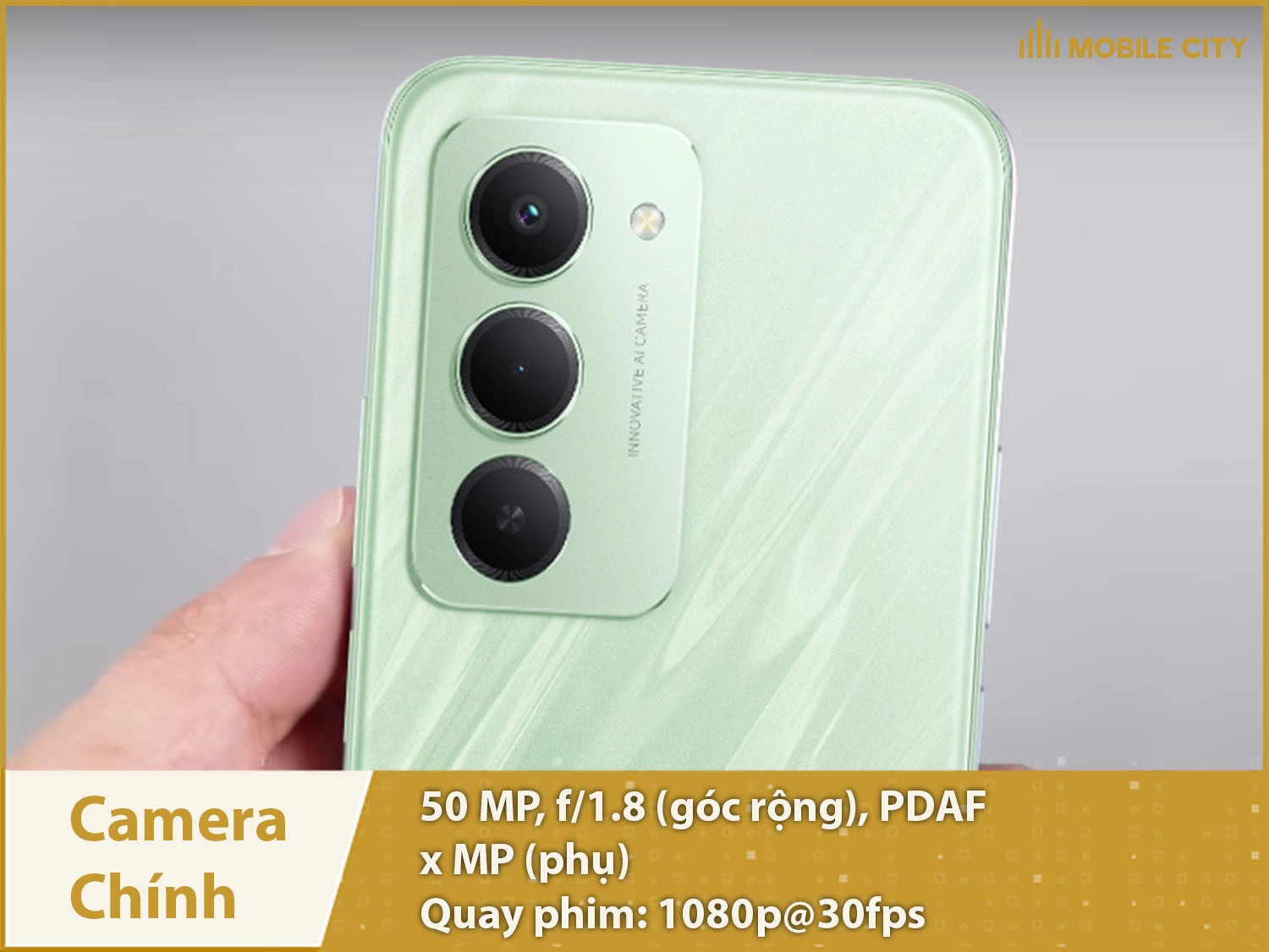 Camera 50MP & Quay phim 1080p sắc nét