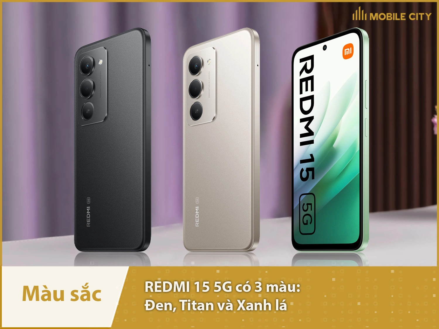 REDMI 15 5G cung cấp 3 màu sắc