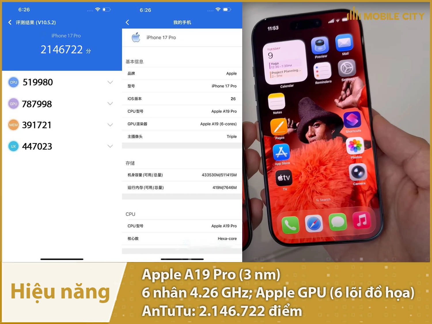 Hiệu năng siêu mạnh với 2.146.722 điểm AnTuTu; phần mềm siêu mượt