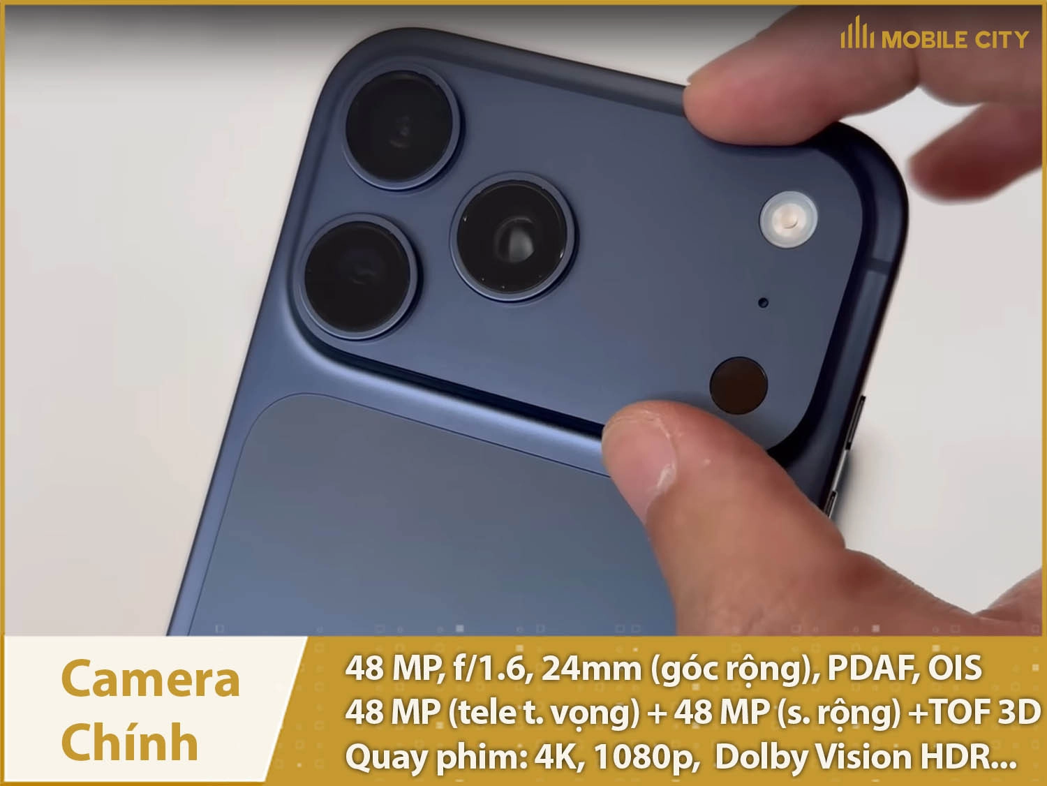 Camera chính 48MP; Quay phim 4K