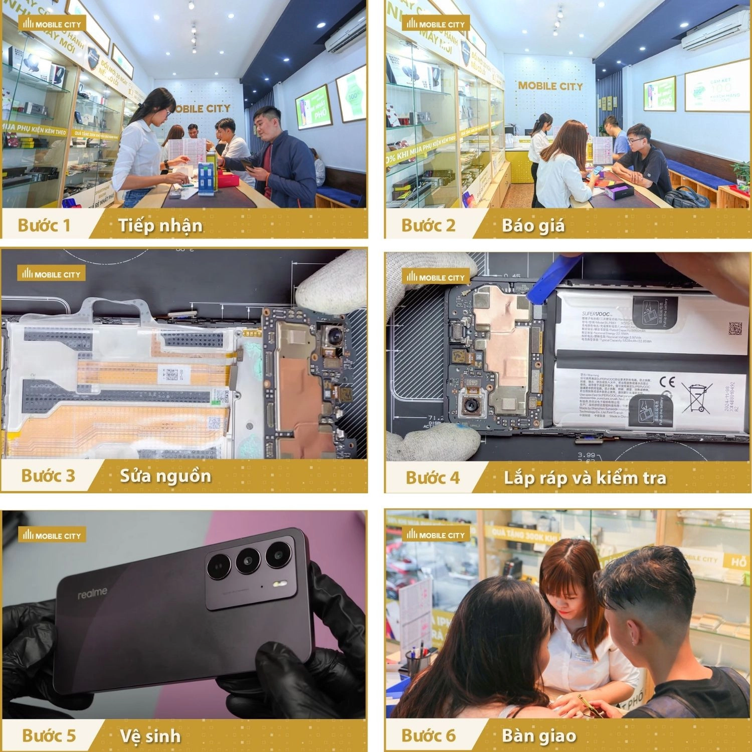 Sửa nguồn Realme C75, Quy trình sửa nguồn Realme C75 chuẩn xác nhất