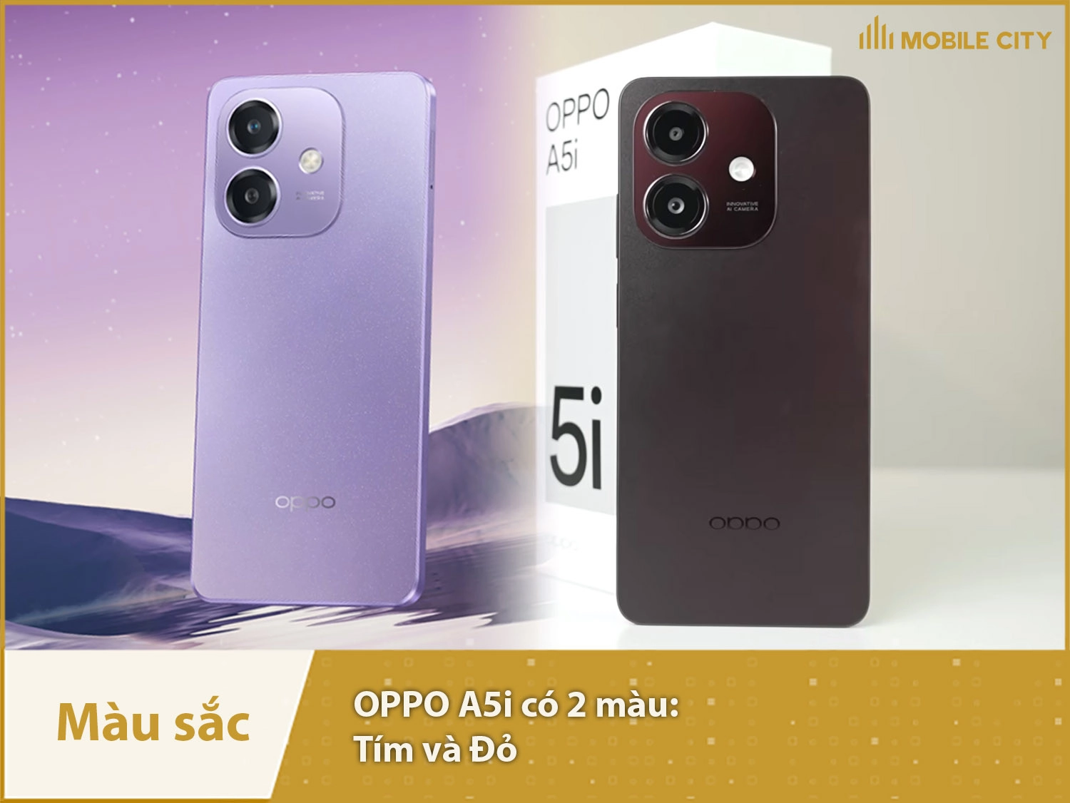 OPPO A5i có 2 màu sắc