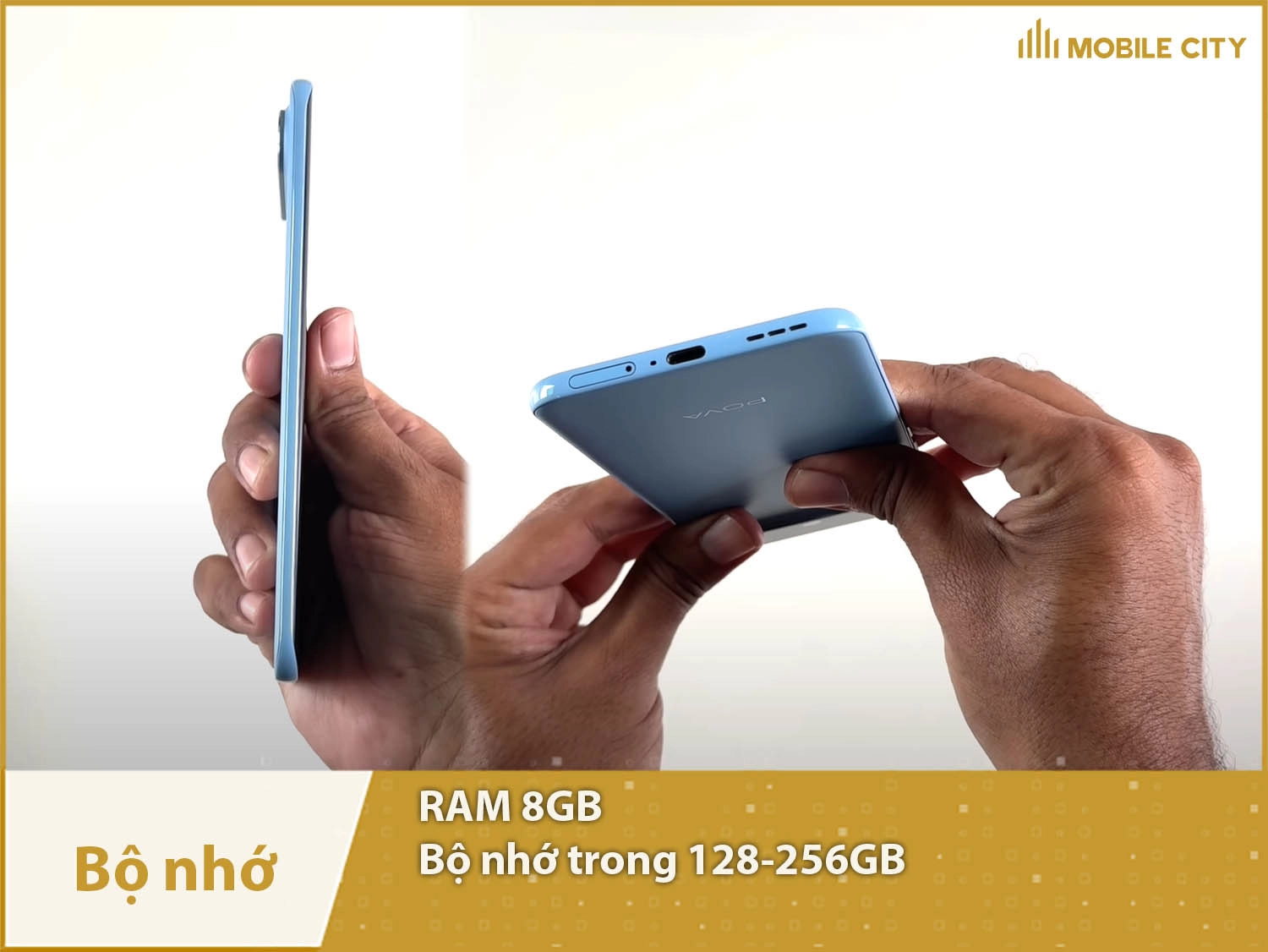 Tecno POVA Slim có RAM 8GB & Bộ nhớ trong 128-256GB