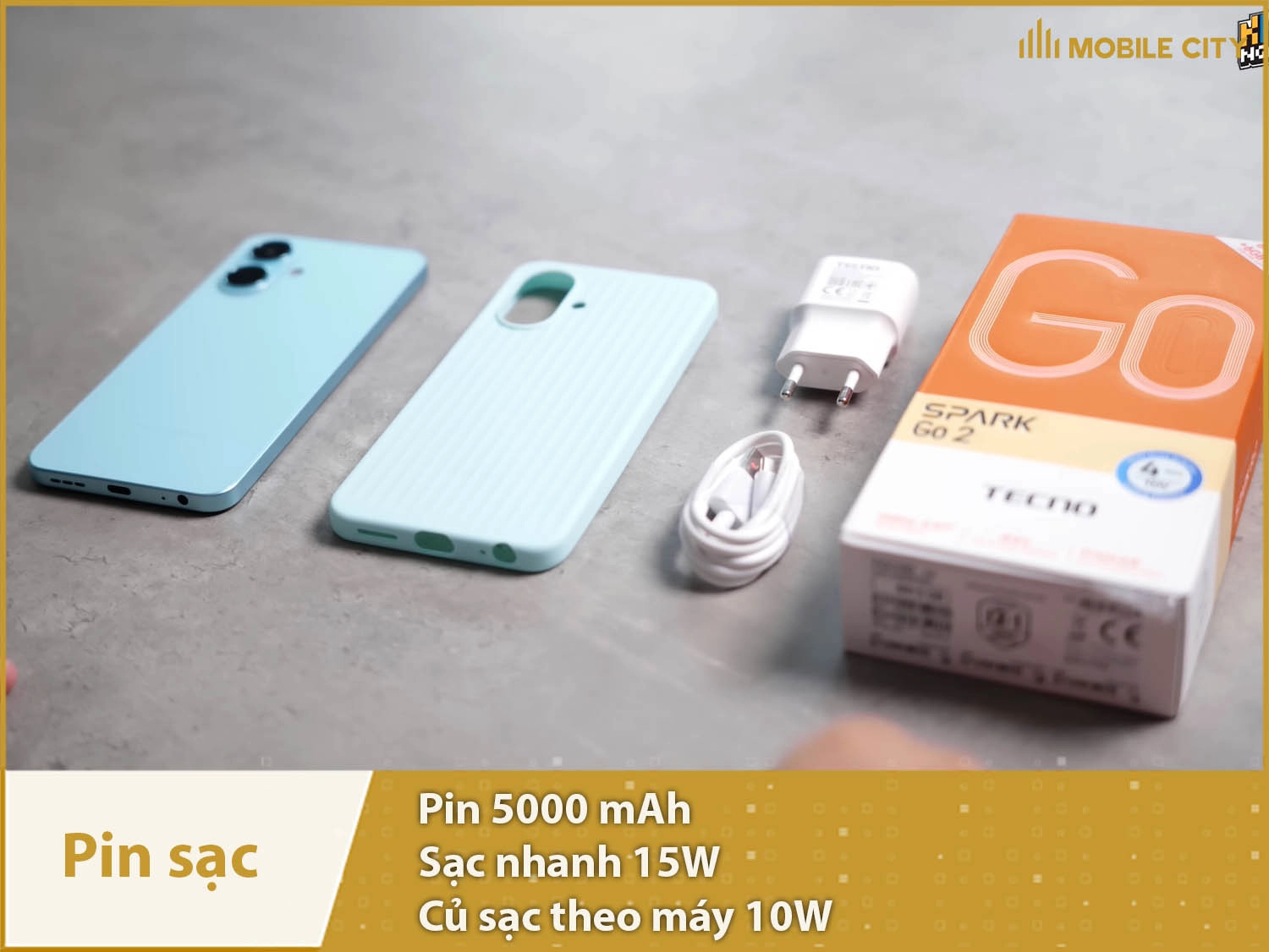 Pin đủ dung 5000mAh & Hỗ trợ sạc nhanh 15W